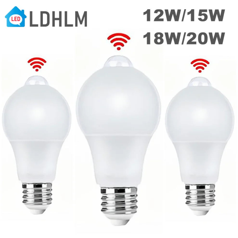 E27 PIR Motion Sensor LED Bulb 12W–20W | AC 85–265V Motion Sensor LED Bulb HIP