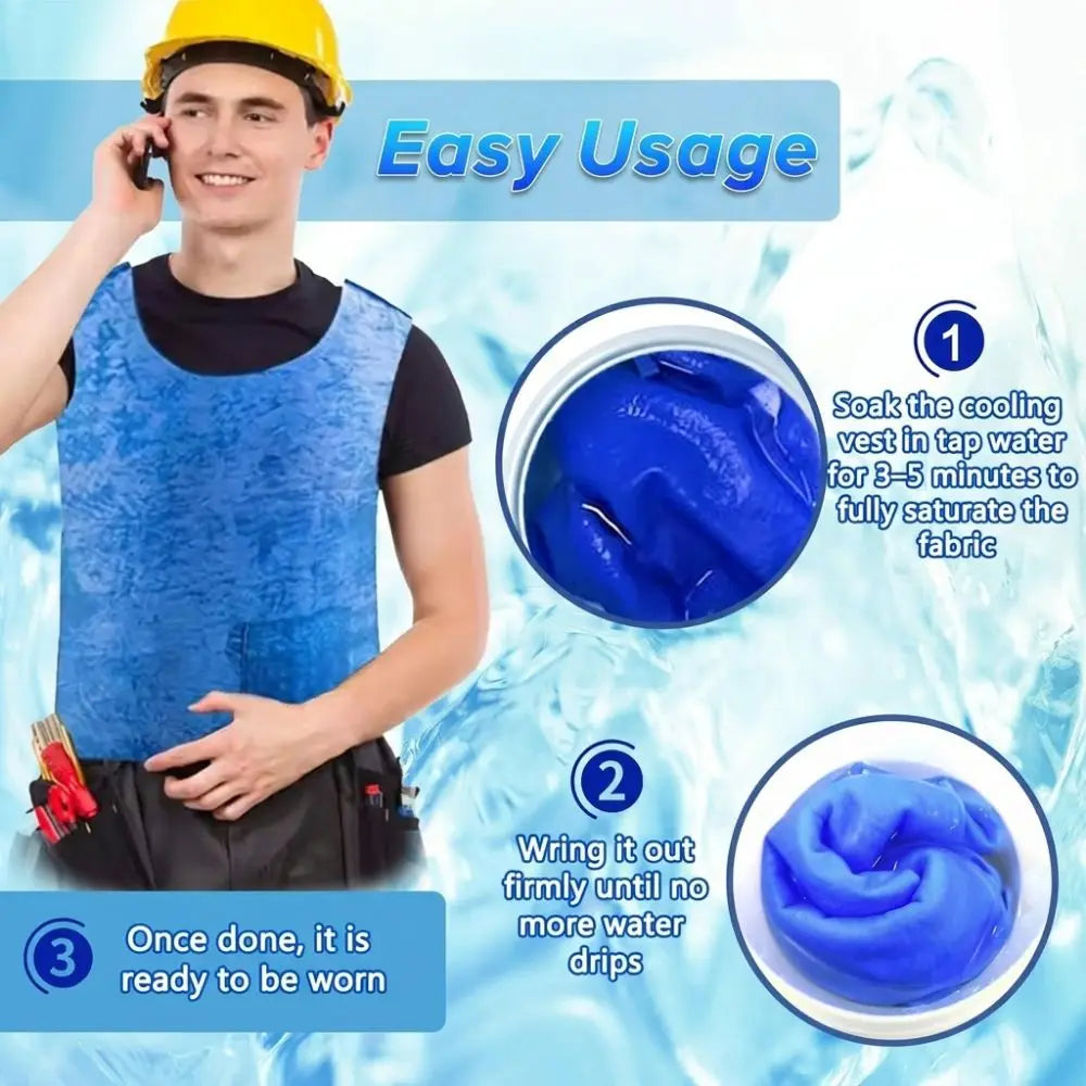 Water-Activated Evaporative Cooling Vest – Unisex Summer Evaporative Cooling Vest HIP