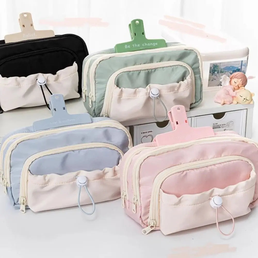 Five-Layer Drawstring Pencil Case – Large Capacity Pen Bag Pencil Case HIP