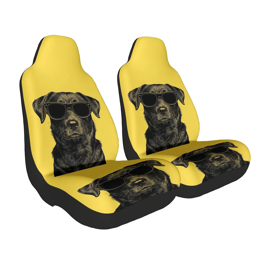 2pc Dog with Glasses Car Seat Covers – Fun & Easy Install Car Seat Covers HIP