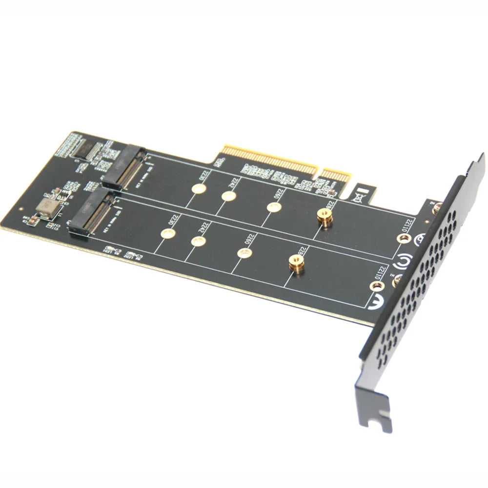 PCIe 4.0 x8 Dual NVMe M.2 SSD Expansion Card – 1 to 2 NVMe Expansion Card HIP
