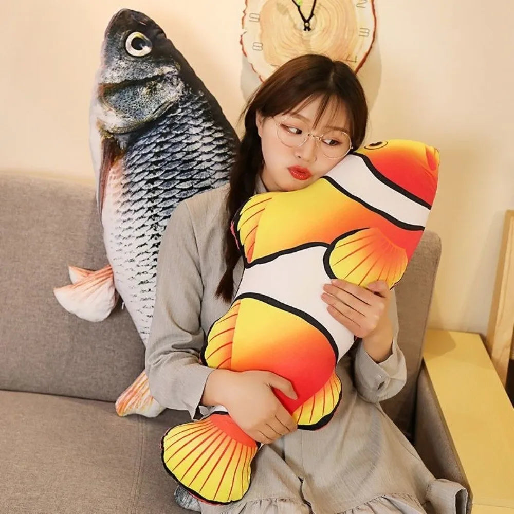 3D Realistic Fish Plush Toy – Giant Soft Stuffed Animal Pillow Fish Stuffed Plush Toy HIP