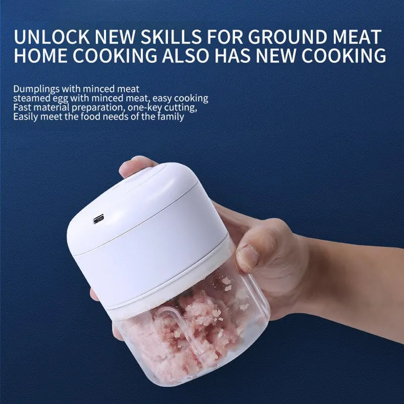 Mini Electric Garlic Chopper USB Rechargeable Food Chopper Mini Food Chopper HIP