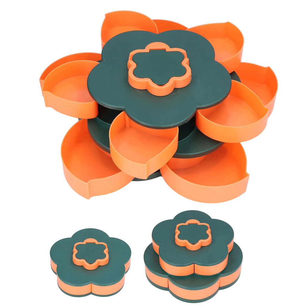Snack Serving Tray Multifunction Large Capacity Flower Shape Nut Candy Serving Container for Home HIP