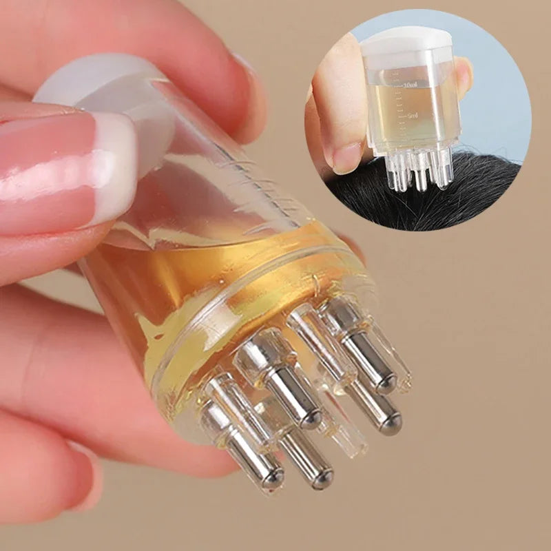 Hexagonal Scalp Applicator Oil Roller Ball Massage Comb Scalp Applicator Comb HIP