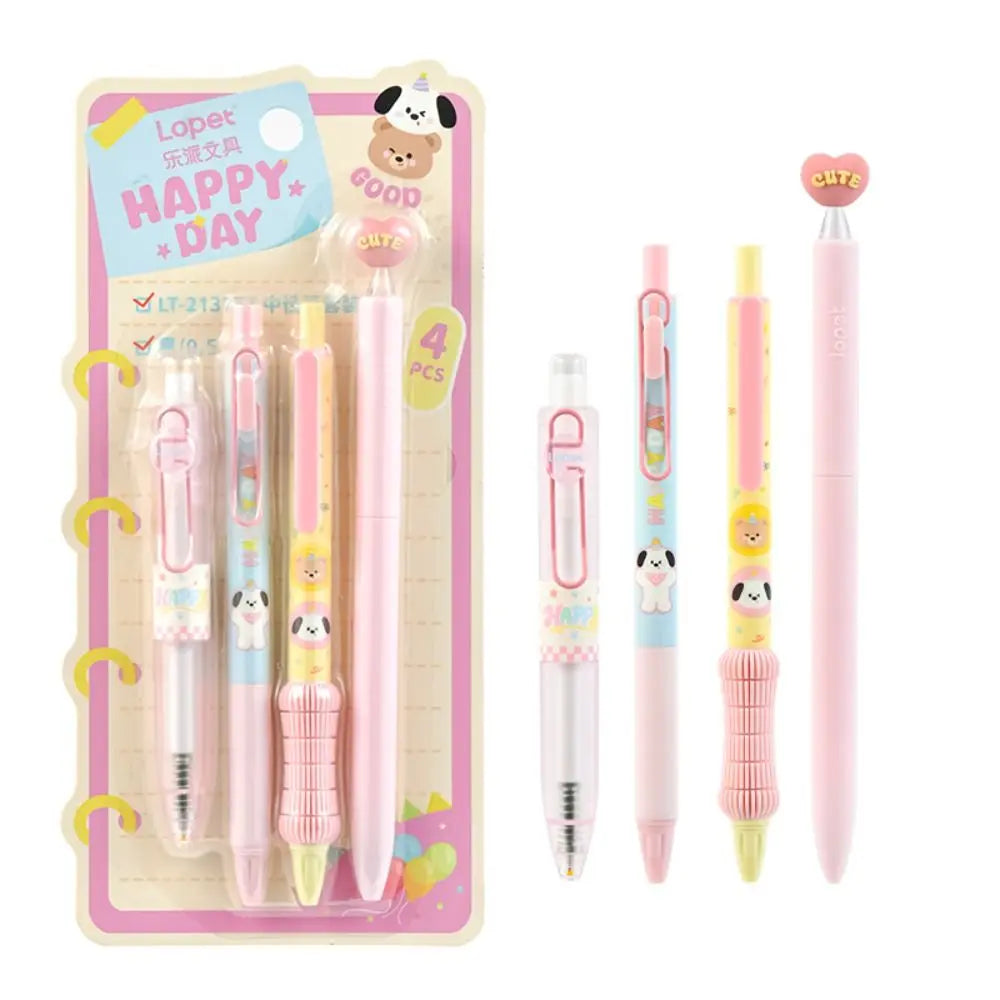 4-Piece 0.5mm Black Ink Gel Pen Set – Quick-Drying ST Tip Gel Pen Set HIP