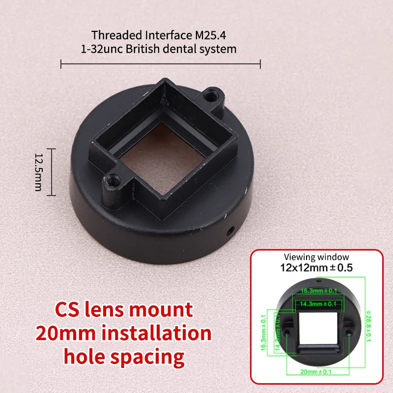 CS Thread Lens Mount Holder 20mm/22mm – CCD CMOS Alloy Lens Mount Holder HIP H12.5mm hole20mm