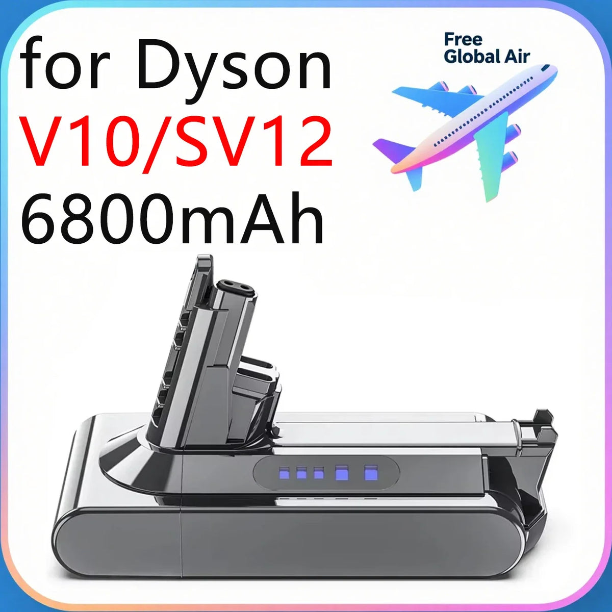 Dyson V10 Replacement Battery 25.2V 6800mAh – SV12 Li-ion Replacement Battery HIP