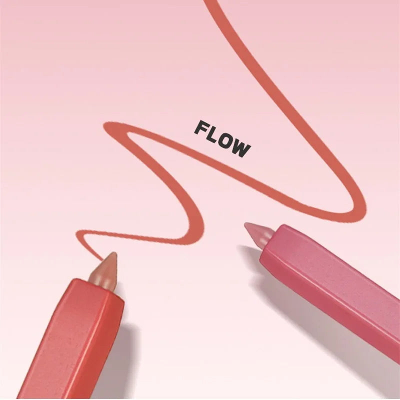 12 Color Matte Lip Liner Pencil Velvet Lipstick Pen Red Nude Contour Tint Long Lasting Waterproof Plump Lipliner with Sharpener HIP