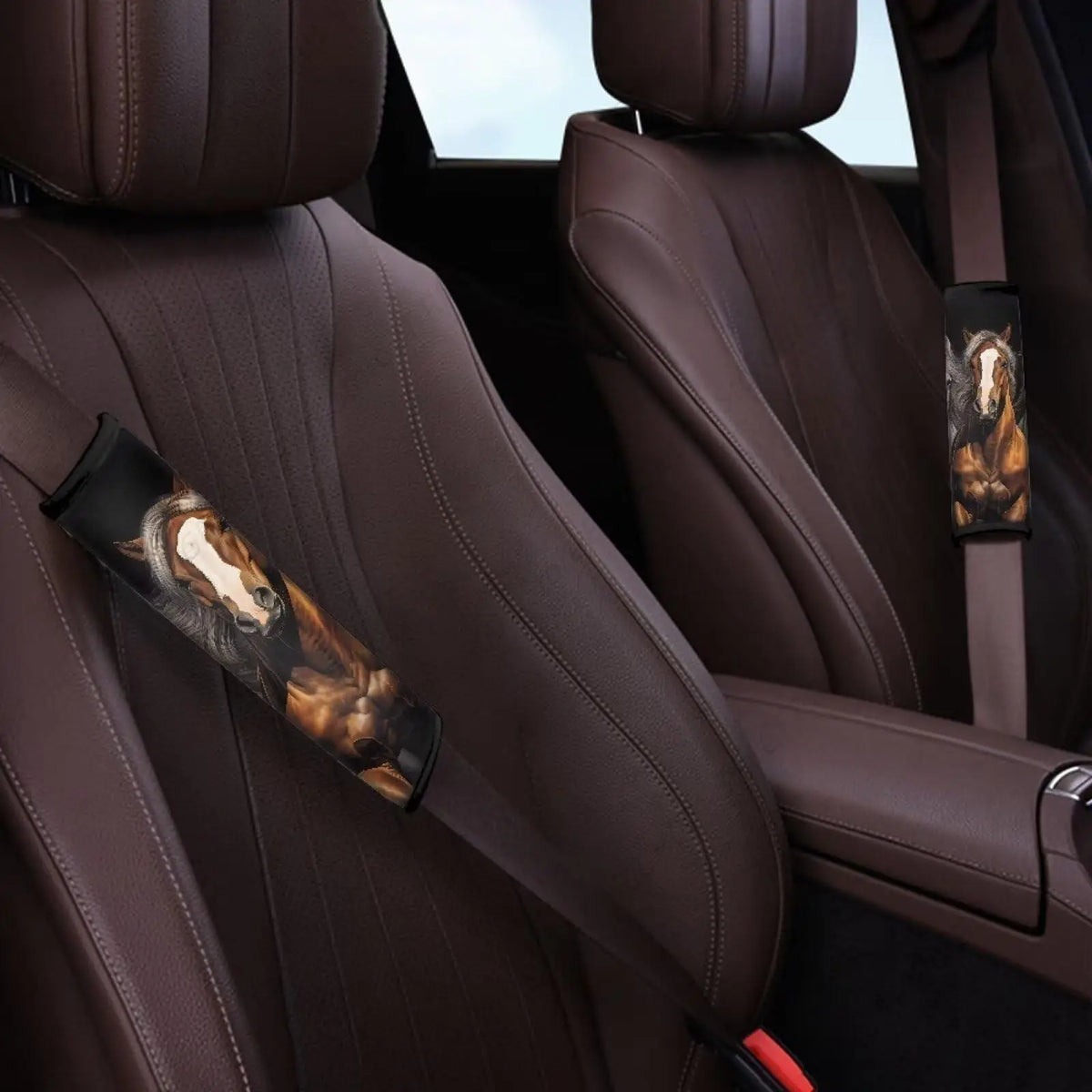 Western Horse Car Seat Belt Shoulder Pads – Set of 2 Seat Belt Cover Set HIP