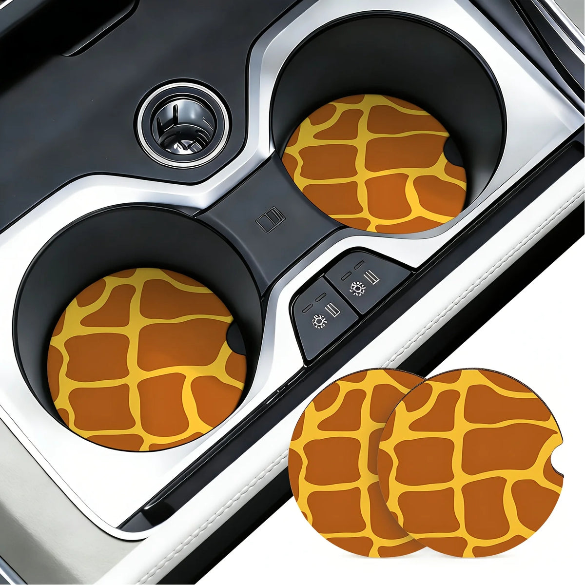 Non-Slip Car Cup Holder Mats – Stylish Drink Coasters 2-Pack Car Cup Holder Mat HIP