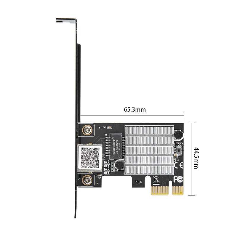 2.5G PCIe Network Card RTL8125 RJ45 Ethernet Adapter Single Port PCIe Network Card HIP