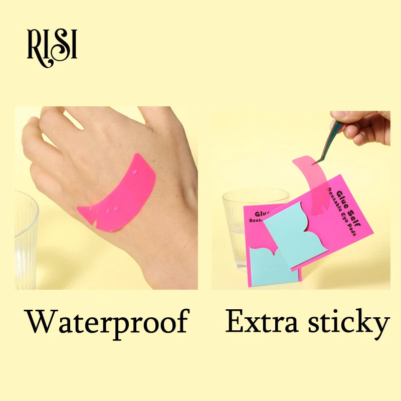 RISI Super Sticky Silicone Eye Pads Reusable Eye Patches Eyelash Extension Lash Lift Pads Under Eye Patch HIP