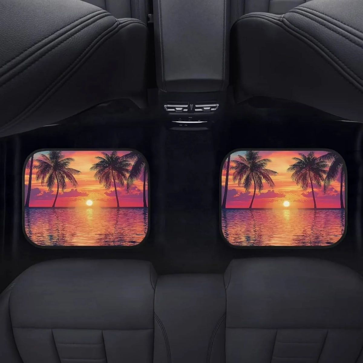 Hawaii Sunset Car Floor Mats – Non-Slip Rubber Set Car Floor Mats HIP