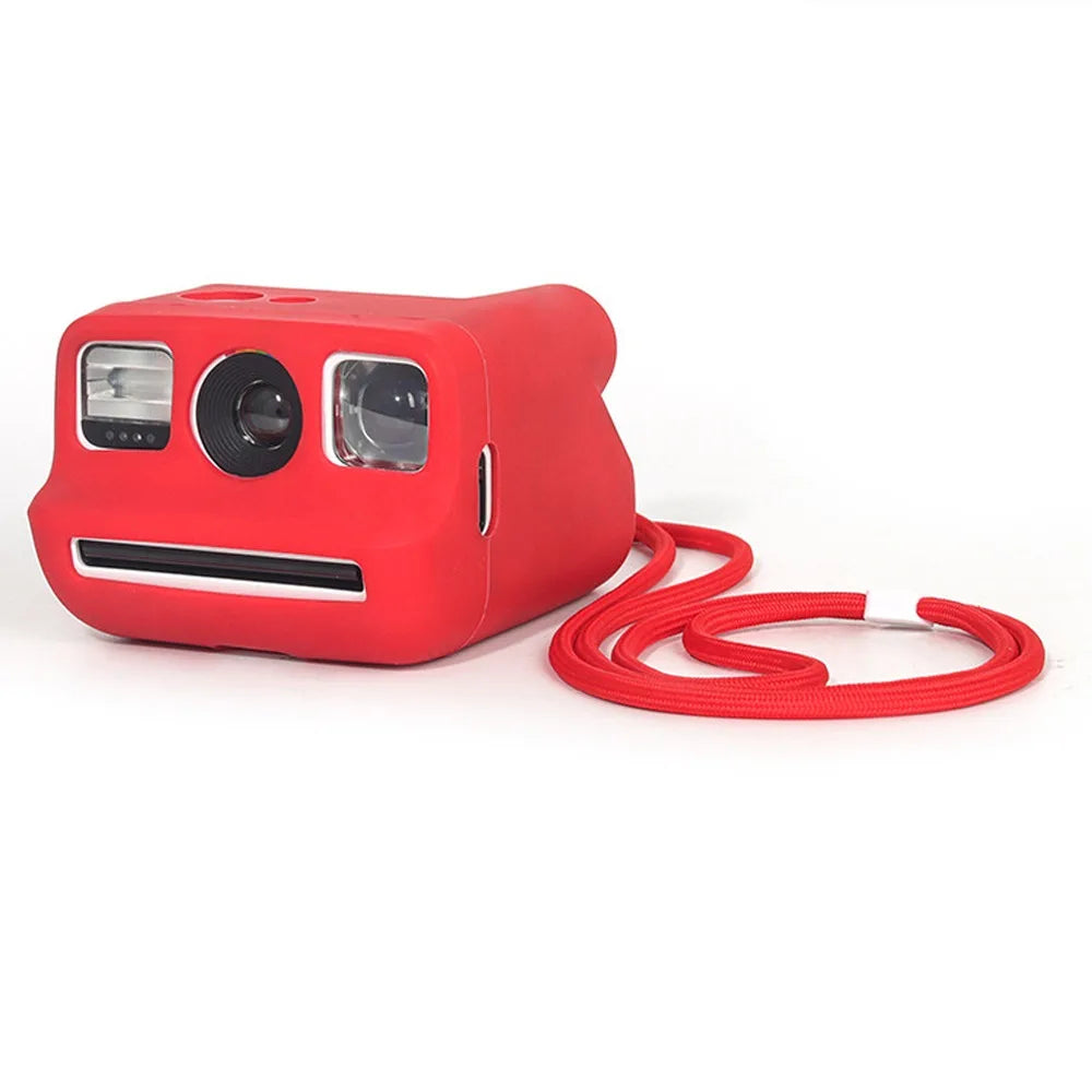 Silicone Case with Lanyard for Polaroid Go Gen 1 & 2 Camera Protective Case HIP Red