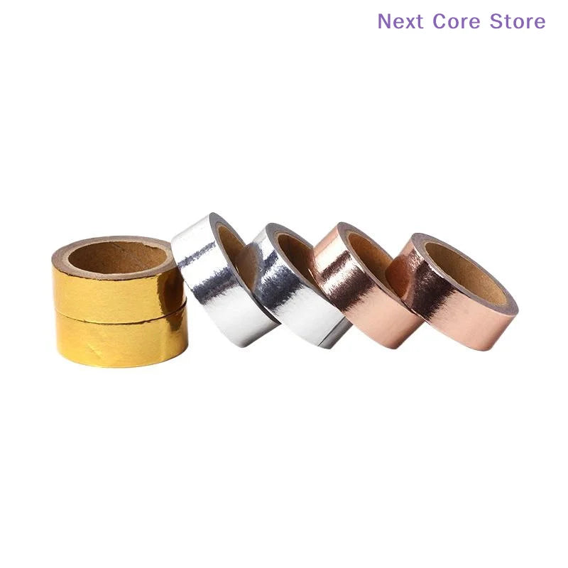 Metallic Washi Tape Gold Silver Rose Gold 15mm x 5m DIY Decorative Washi Tape HIP