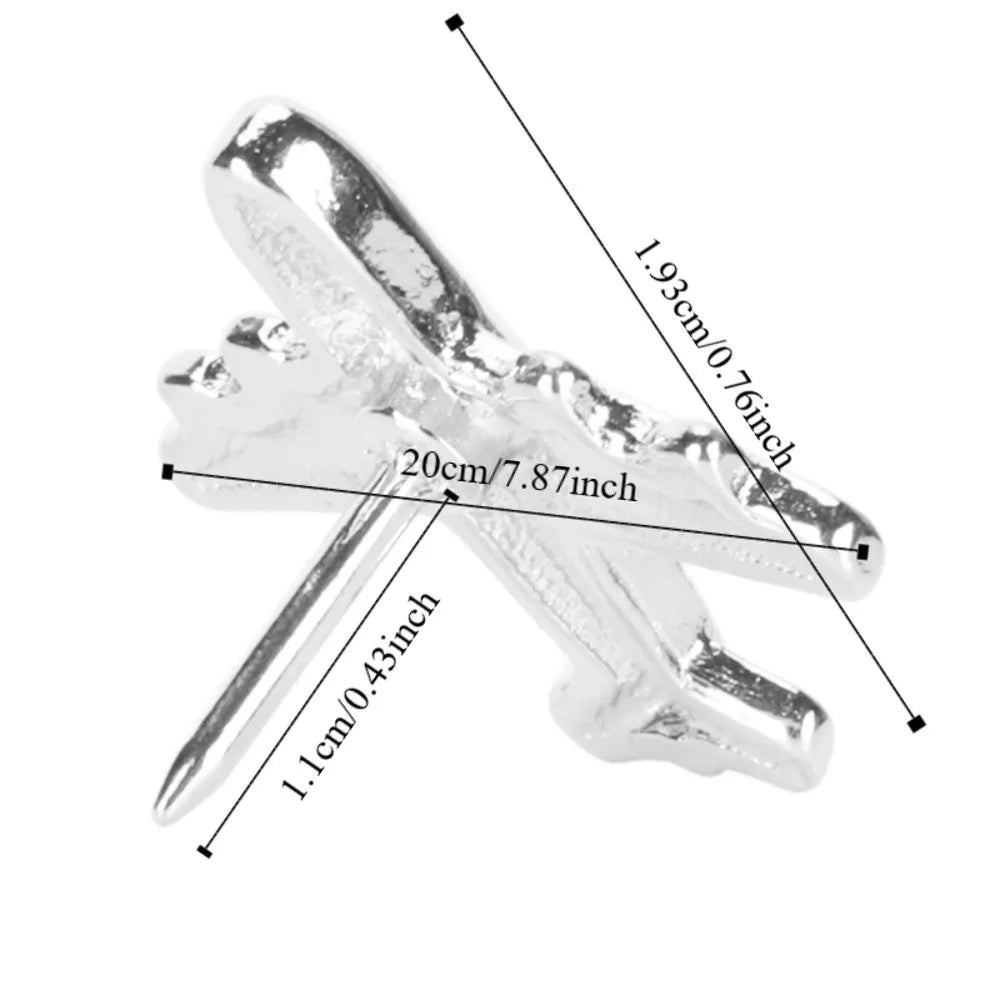 30 Airplane Push Pins Silver & Gold – Decorative Zinc Alloy Decorative Push Pins HIP