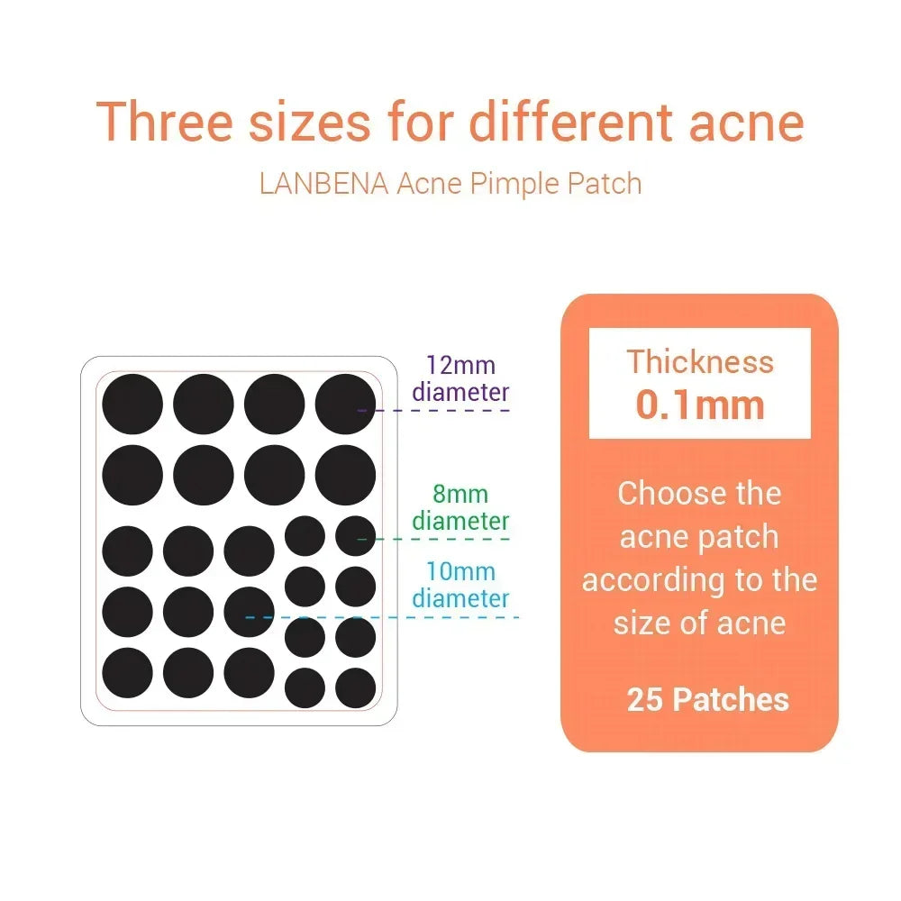 LANBENA Acne Pimple Patch 25pc – Invisible Blemish Stickers Acne Pimple Patch HIP