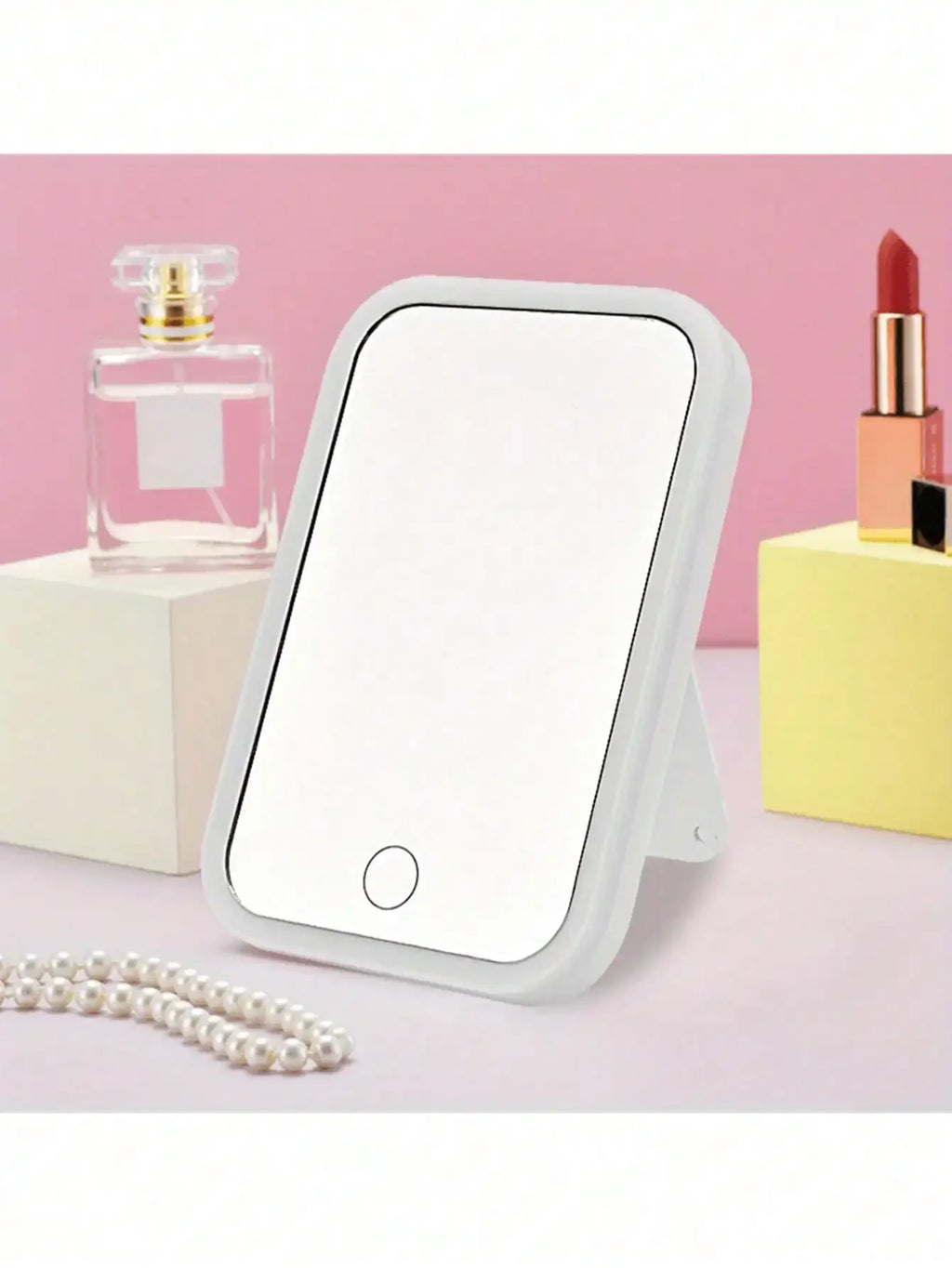 LED Makeup Mirror – Adjustable Dimming, Rotation & Storage LED Vanity Mirror HIP