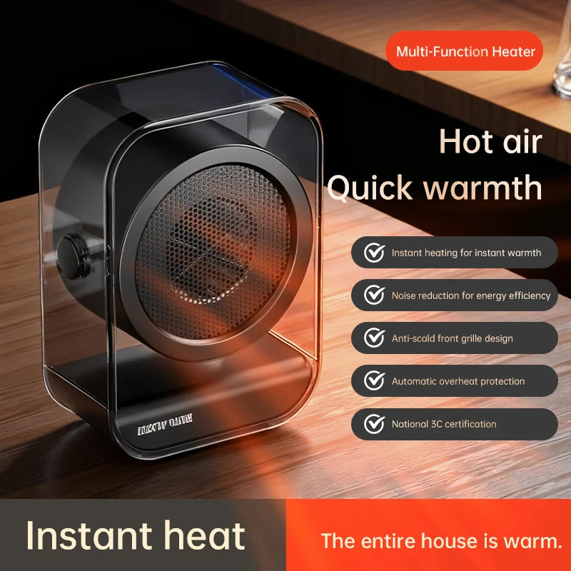 Mini Portable Desktop Fan Heater – Quiet, Compact & Energy Saving Portable Fan Heater HIP