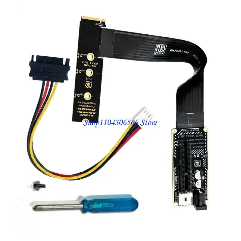 PCIe 4.0 to M.2 NVMe Flexible Extension Cable | 2230–2280 NVMe Extension Cable HIP