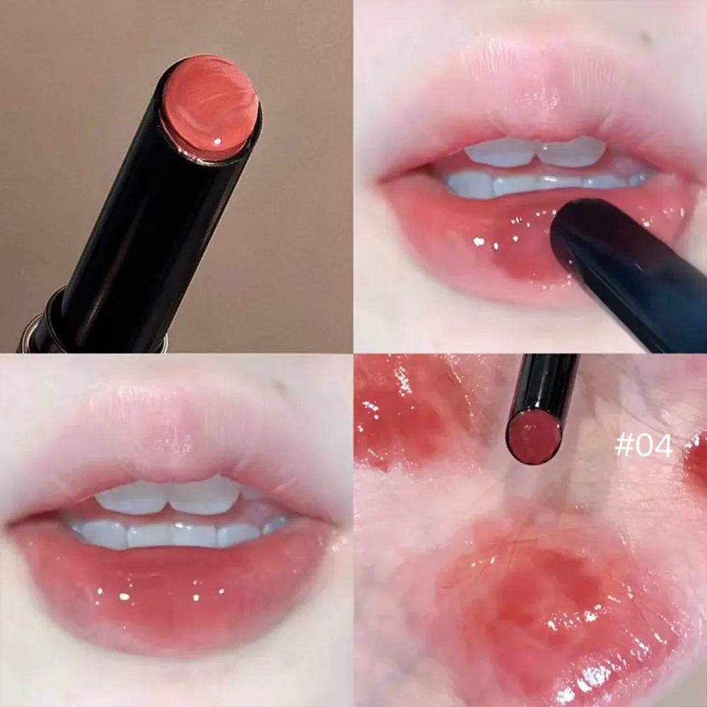 Mirror Glass Lip Glaze Moisturizing Nude Lip Gloss Crystal Juicy Shine Lip Tint Long Lasting Non Fade Tender Girl Lips Cosmetic HIP 04