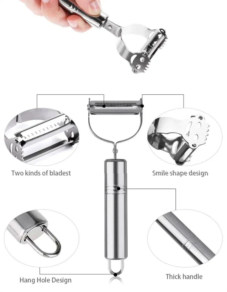 Stainless Steel Vegetable Peeler & Grater – Multifunctional Vegetable Peeler Grater HIP
