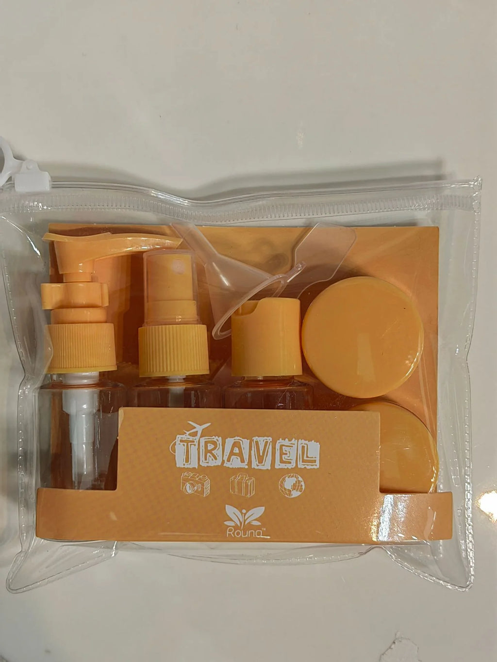 6pcs Travel Bottles, Leakproof Refillable Travel Accessories ToiletriesContainers, Travel Size Lotion Cream Shampoo Bottle Set HIP orange