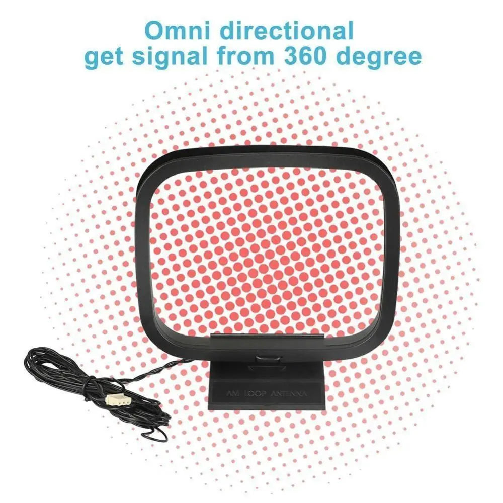 3-Pin AM/FM Loop Antenna – High Gain Low Noise | 75 Ohm FM Radio Antenna HIP