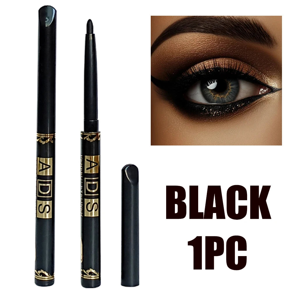 2Pcs Waterproof Black Brown Eyeliner Pencils-Smudge-Proof, Long-Lasting &Beginner-Friendly Smooth High Pigmented Punk Eye Makeup HIP 1Pc Black