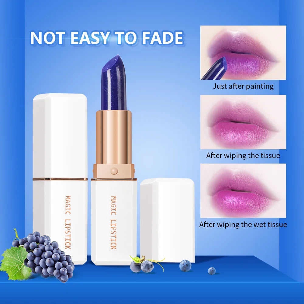 lakerain 6 Colors Magic Lipstick Temperature Color Changing Lip Stain Gloss Moisturizing And Long Lasting Waterproof Lip Balm HIP