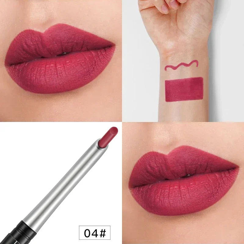17Colors Portable Matte Pencil Lipstick Natural Long-lasting Waterproof Moisturizing Pen Lip Liner Makeup For Women HIP 04
