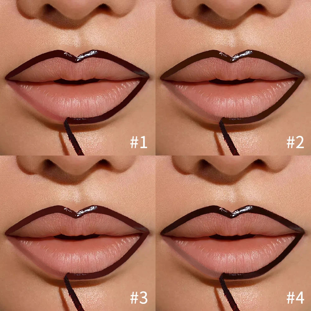 2Pcs Peel Off Lip Stain Honey Lipstick Matte Tattoo Lip Liner Pencil Set Long Lasting Waterproof Smudge Transfer Proof Lip Tint HIP