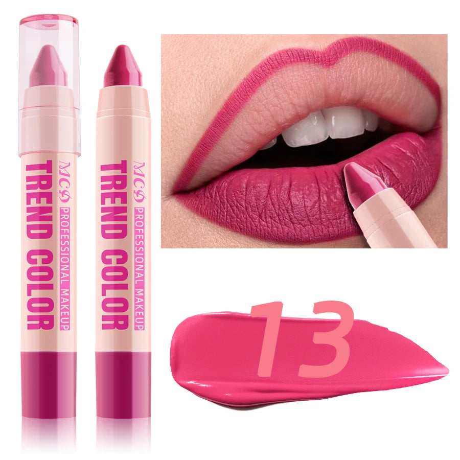Moisturizing 12 Color Lipliner Pen Waterproof Plumping Stain Lipstick Natural Nude Pink Lip Liner Outline Lips Contour Makeup Fo HIP 13