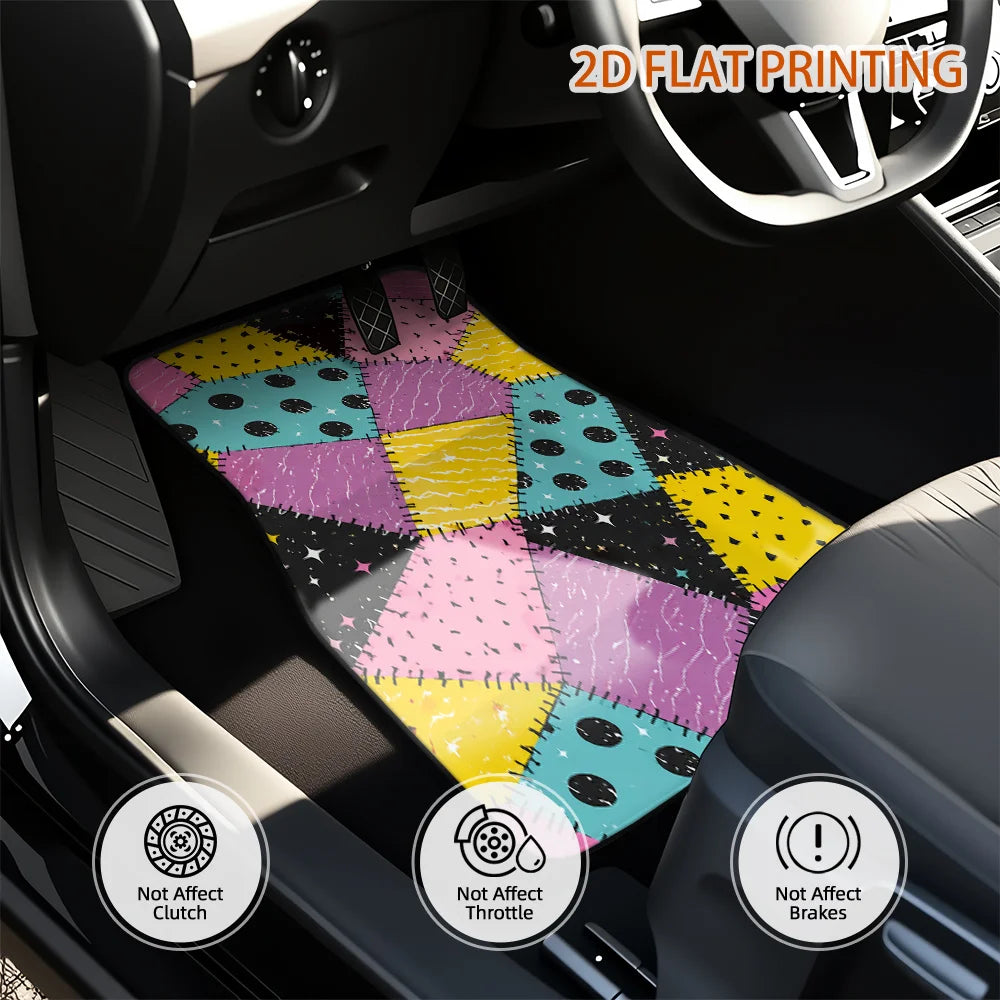 4-Piece Halloween Car Floor Mats for Sedans & SUVs – Black Car Floor Mats HIP