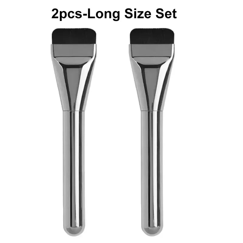 RUZOFO Ultra Thin Flat Foundation Brush – Blend & Contour Foundation Makeup Brush HIP C697-Long 2pcs