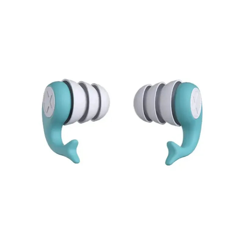 Soft Silicone Earplugs – Sleep, Noise Reduction & Swimming Silicone Earplugs HIP C176-Blue-2pcs
