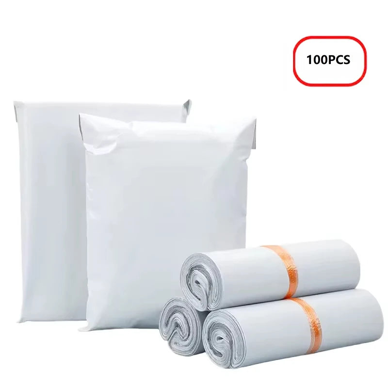 100-Pack Waterproof Self-Seal Poly Mailer Bags 15x25–35x45cm Poly Mailer Bags HIP