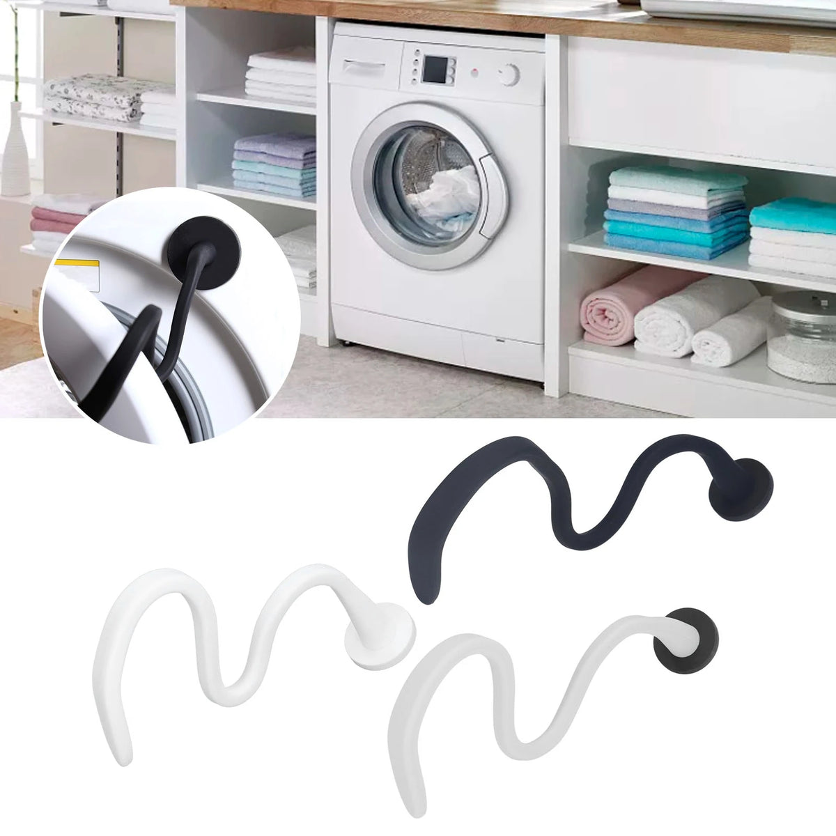 Flexible Washer Door Prop Flexible Washer Door Prop Magnetic Washing Machine Door Holder for Front Load Washer HIP