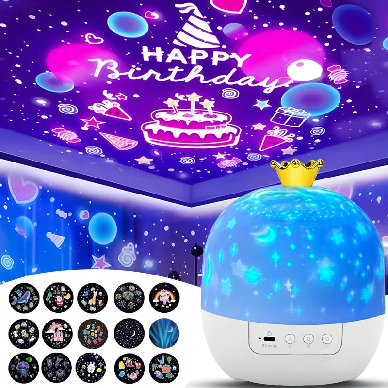 Night Lights Star Galaxy Projector Bedroom Ceiling Star Projector with 360 Rotating for Boys and Girls Birthday Christmas Gifts HIP