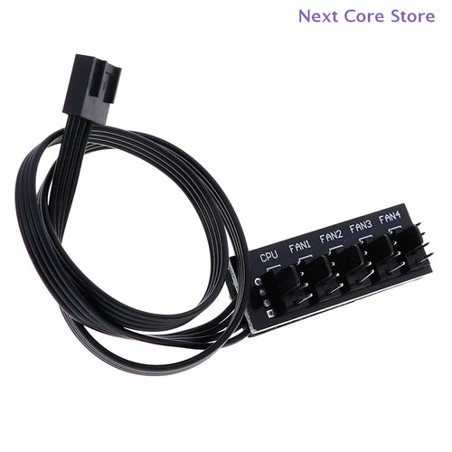 1-to-5 PWM CPU Fan Splitter Cable – 4-Pin TX4, 40cm Fan Splitter Adapter HIP