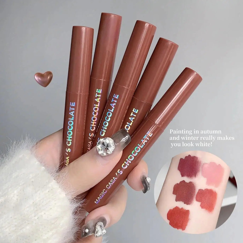 MAGIC CASA 5-Pc Waterproof Liquid Lipstick Set – Velvet Matte Liquid Lipstick Set HIP