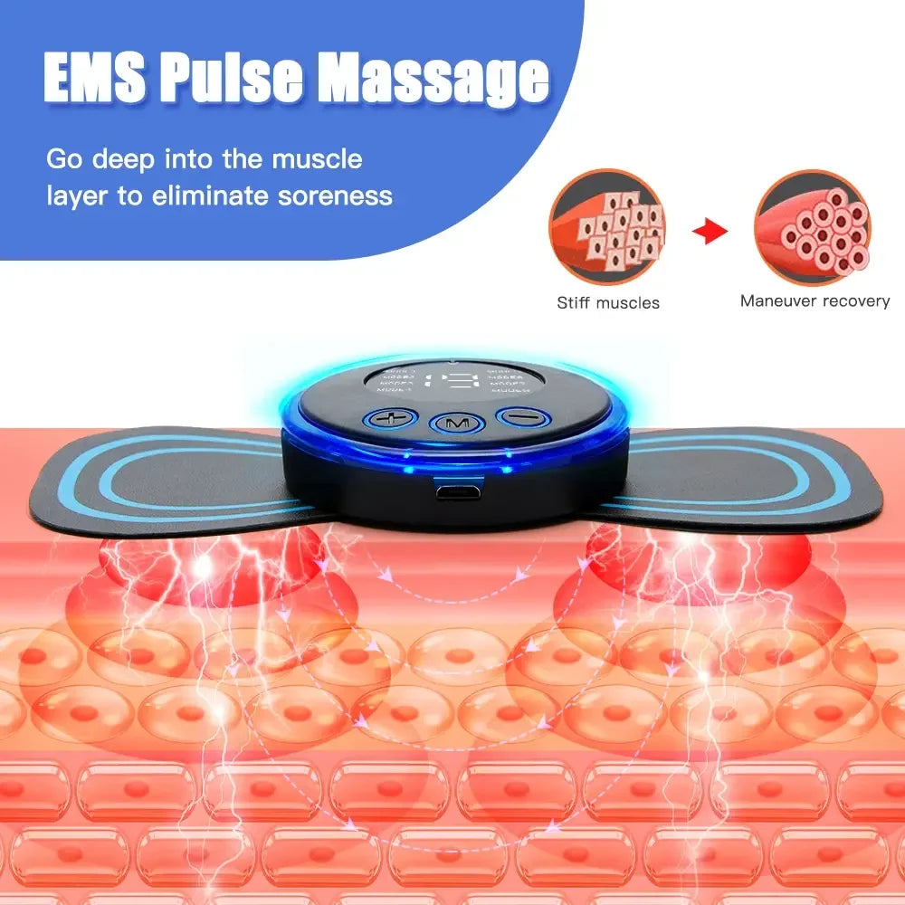 CAMMUO EMS Neck & Body Massager – 8 Modes, 19 Levels EMS Neck Massager HIP