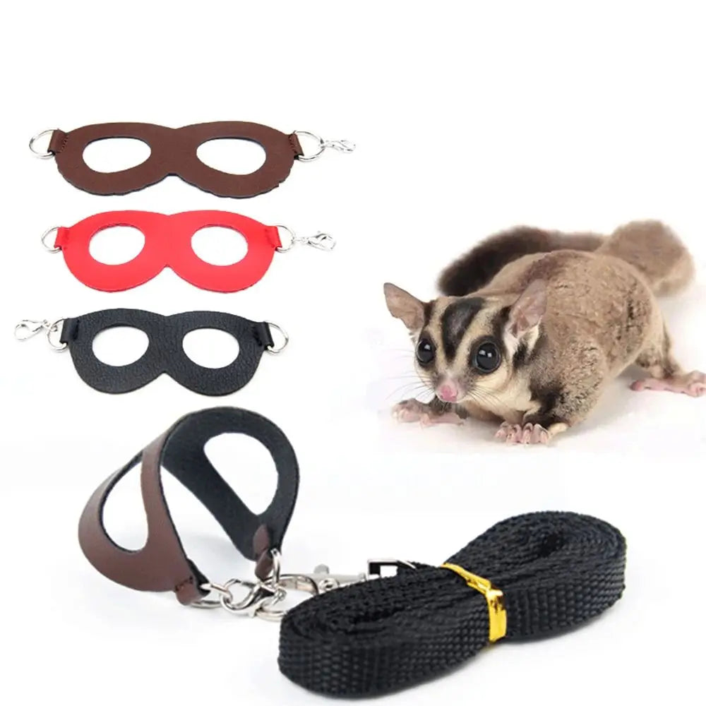 3-Pack PU Leather Small Pet Harness – Hamster, Guinea Pig & Sugar Glider Small Pet Harness HIP