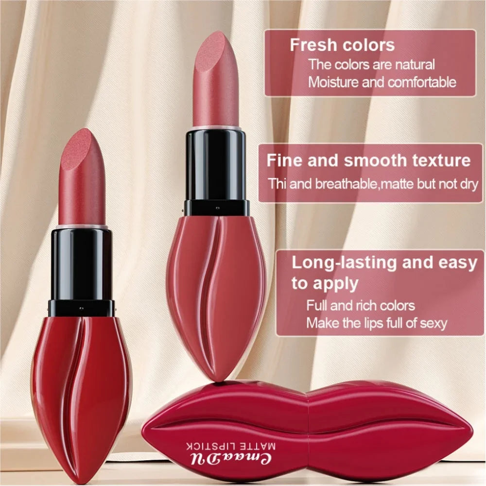 CmaaDu 5-Pc Matte Lipstick Set – High Pigment & Long-Lasting Matte Lipstick Set HIP