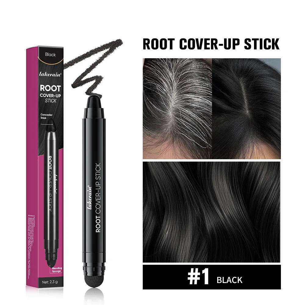 Hair Line Stick Pen Waterproof Hair Dye Pen & Brush Instantly Cover Grey White Hair Natural Hair Filling Hairline Shadow Makeup HIP 1BLACK