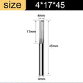 2-Flute Carbide End Mill 3.175mm & 4mm Shank – CNC Router Bit Carbide End Mill HIP 4x17x45