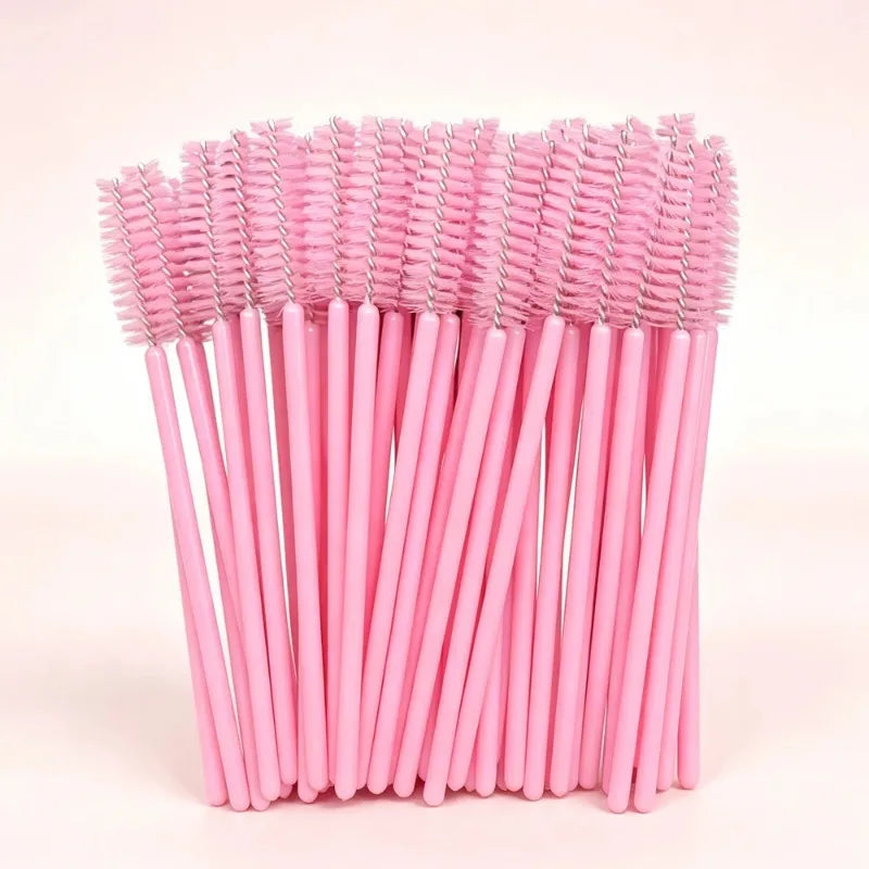 50-Pack Mascara Wand & Eyebrow Brush Set – Water Drop Tip Mascara Wand Set HIP