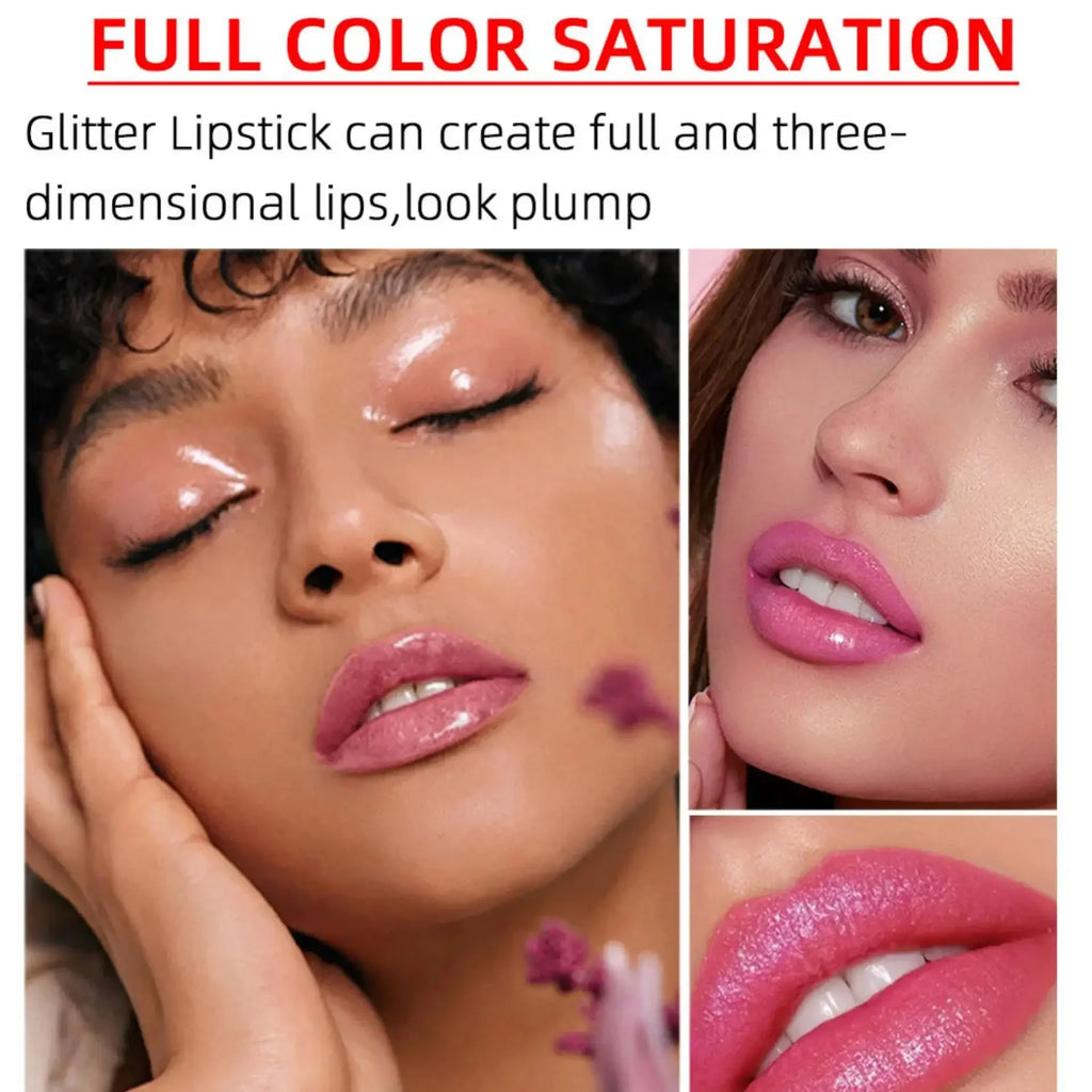 Mirsist Diamond Glitter Metallic Lip Gloss – 6 Colors Glitter Lip Gloss HIP