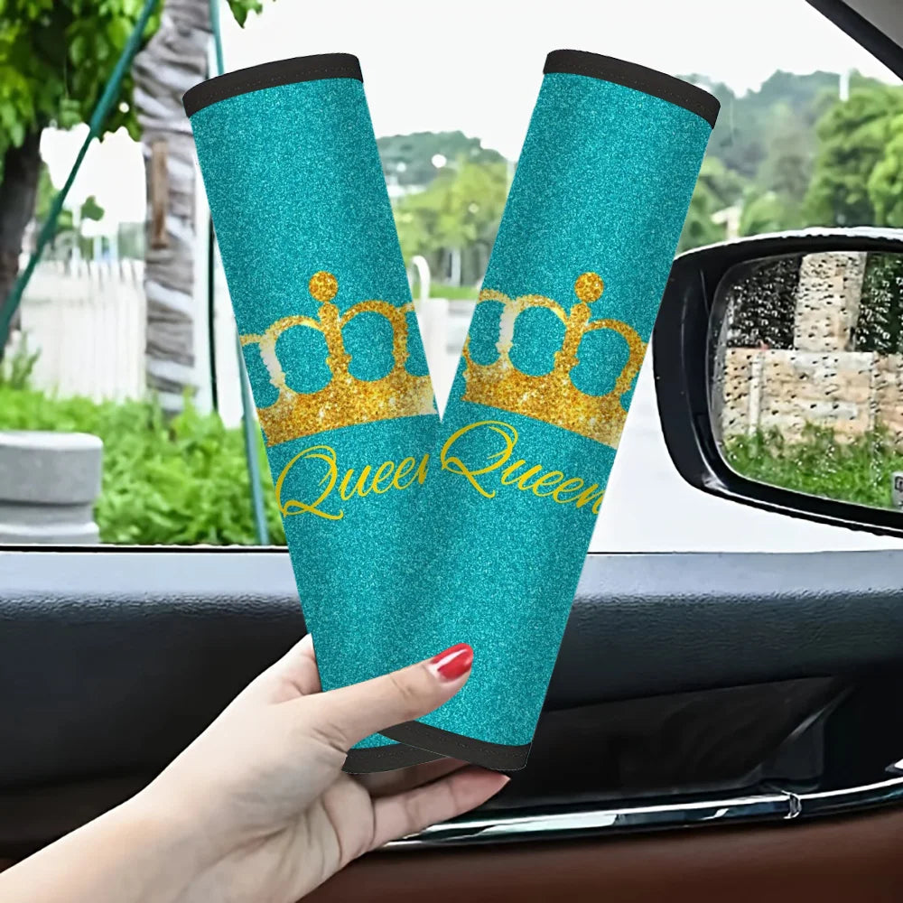 Queen Crown Turquoise Glitter Seat Belt Cover | Car Accessory Seat Belt Cover HIP